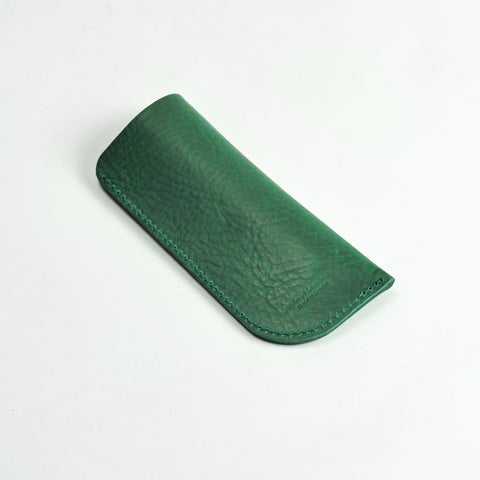 Missouri Green Leather Glasses Case