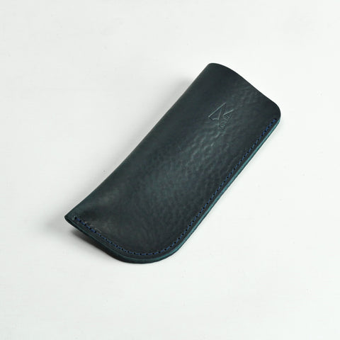 Missouri Navy Leather Glasses Case