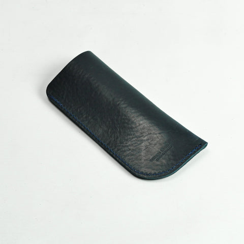 Missouri Navy Leather Glasses Case