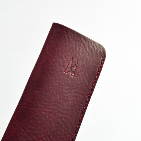 Missouri Burgundy Leather Glasses Case