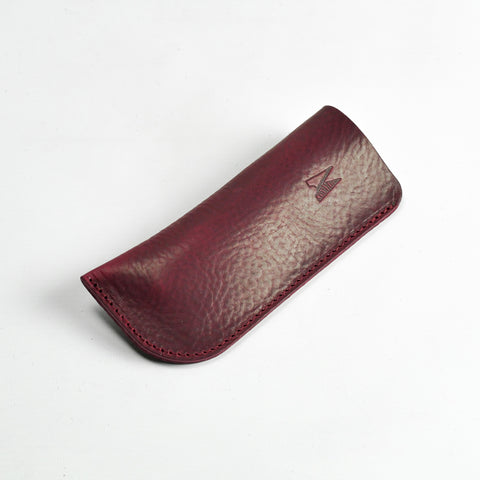 Missouri Burgundy Leather Glasses Case