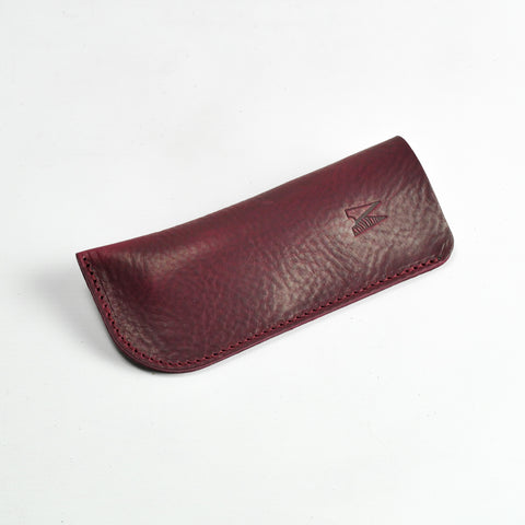 Missouri Burgundy Leather Glasses Case