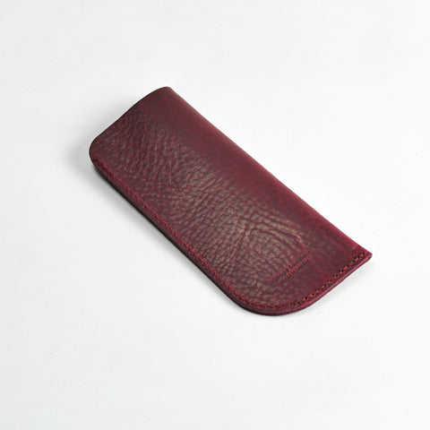 Missouri Burgundy Leather Glasses Case