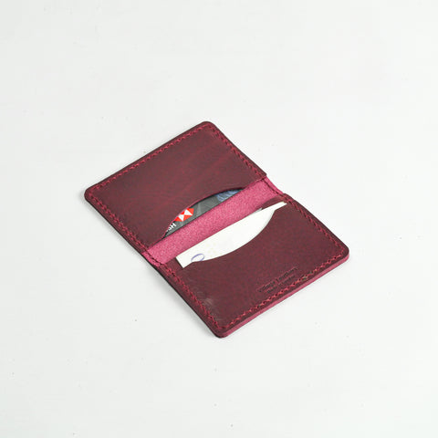 Missouri Burgundy Leather Card Holder