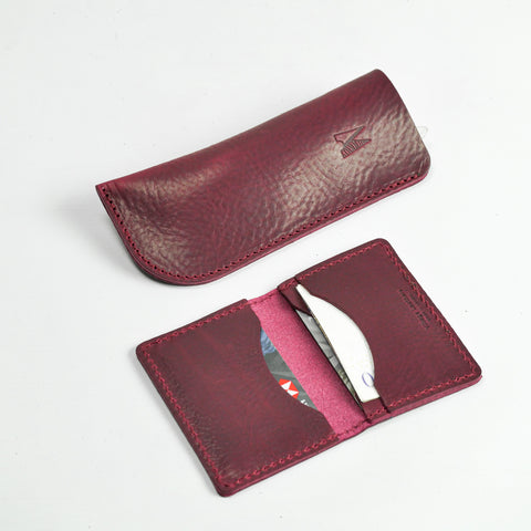 Missouri Burgundy Leather Card Holder