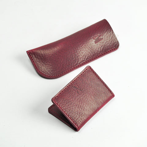 Missouri Burgundy Leather Card Holder