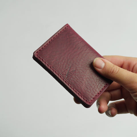 Missouri Burgundy Leather Card Holder