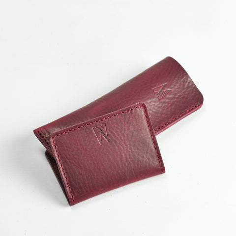 Missouri Burgundy Leather Card Holder