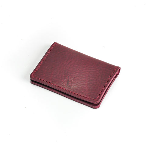 Missouri Burgundy Leather Card Holder