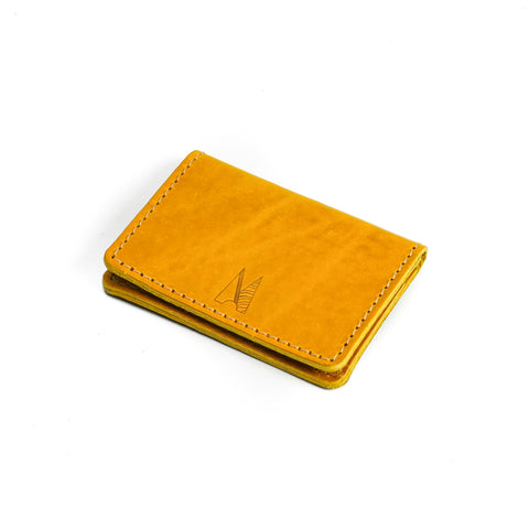 Missouri Mustard Yellow Leather Card Holder