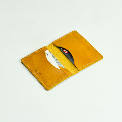 Missouri Mustard Yellow Leather Card Holder