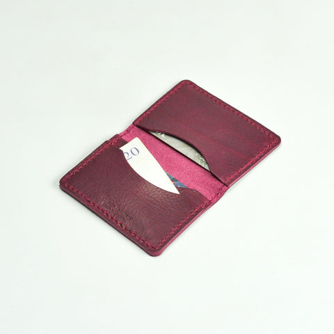 Missouri Burgundy Leather Card Holder