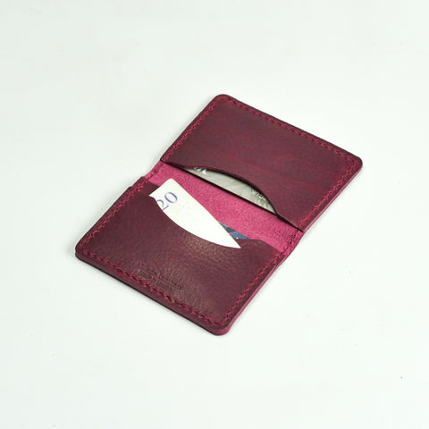 Missouri Burgundy Leather Card Holder