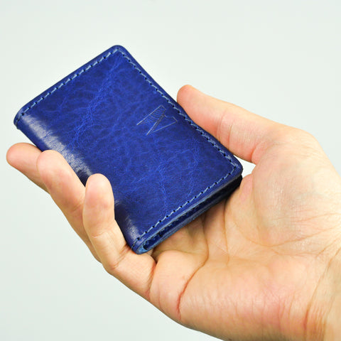 Missouri Cobalt Blue Leather Card Holder