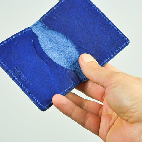 Missouri Cobalt Blue Leather Card Holder