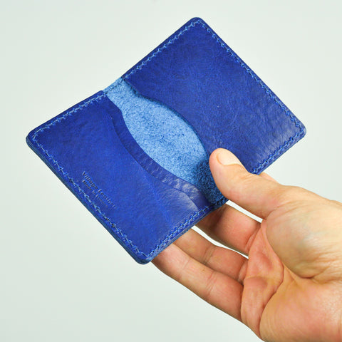 Missouri Cobalt Blue Leather Card Holder