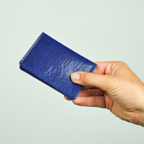 Missouri Cobalt Blue Leather Card Holder