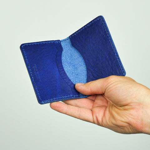 Missouri Cobalt Blue Leather Card Holder