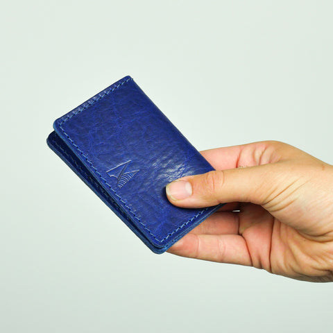 Missouri Cobalt Blue Leather Card Holder