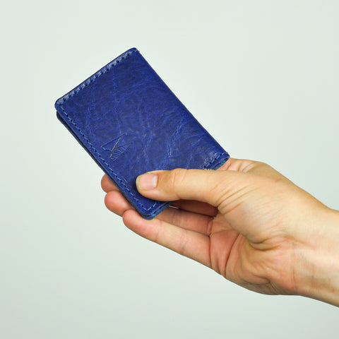 Missouri Cobalt Blue Leather Card Holder