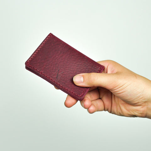 Missouri Burgundy Leather Card Holder