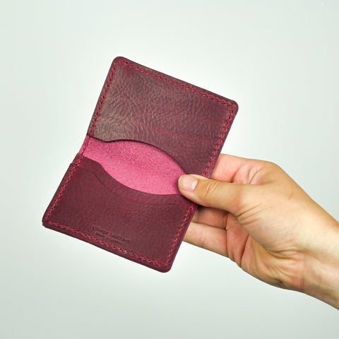 Missouri Burgundy Leather Card Holder