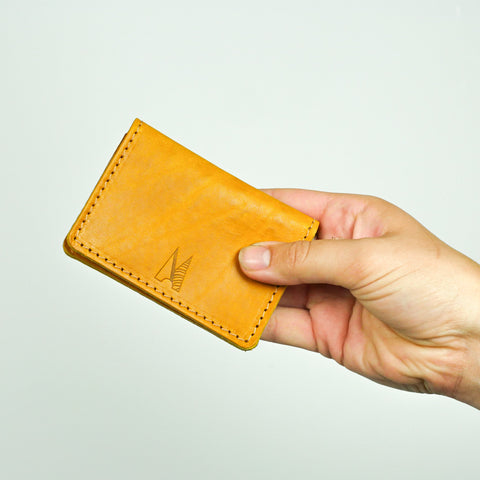 Missouri Mustard Yellow Leather Card Holder