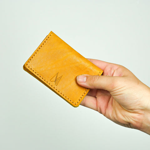 Missouri Mustard Yellow Leather Card Holder