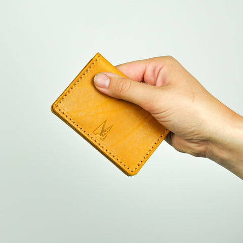 Missouri Mustard Yellow Leather Card Holder