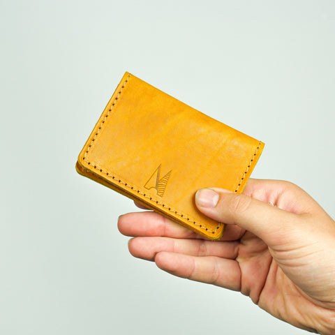 Missouri Mustard Yellow Leather Card Holder