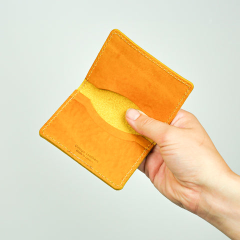 Missouri Mustard Yellow Leather Card Holder