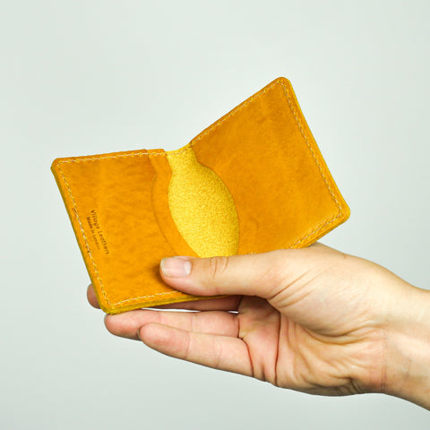 Missouri Mustard Yellow Leather Card Holder