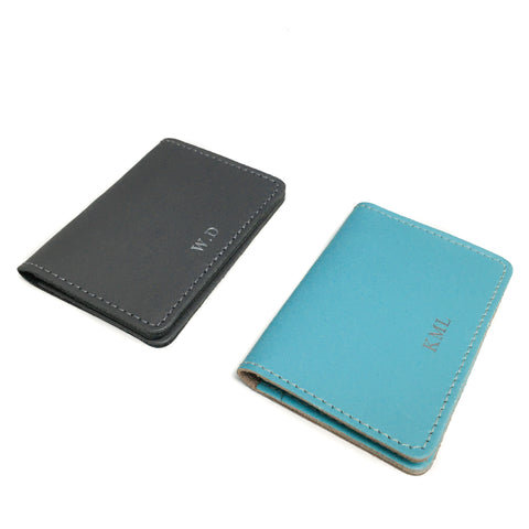 Black Leather Card Holder - Chroma