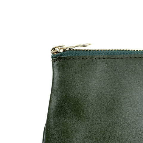 Olive Green Leather Travel Bag - Roam