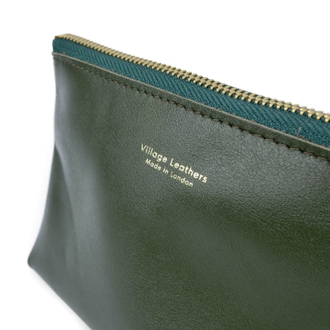 Olive Green Leather Travel Bag - Roam