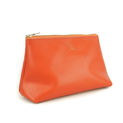 Tangerine Leather Travel Bag - Roam