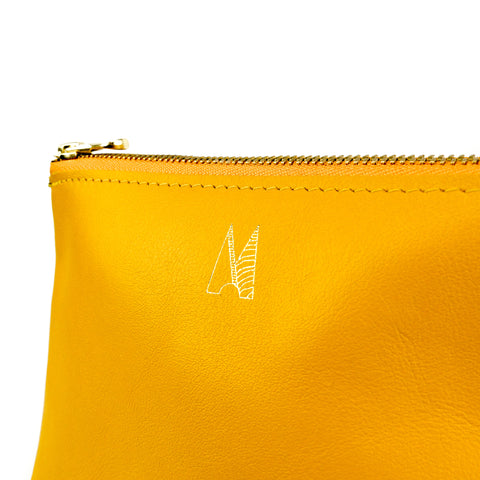 Yellow Leather Travel Bag - Roam