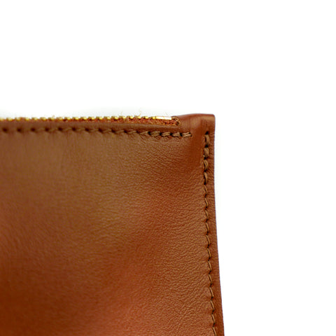 Tan Leather Wristlet Bag - Roam