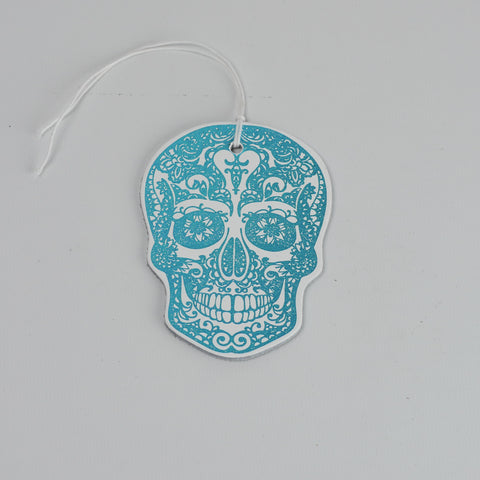 Leather Christmas Skull Decoration