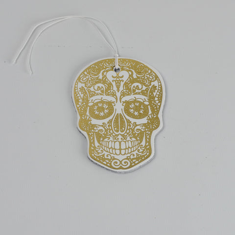 Leather Christmas Skull Decoration