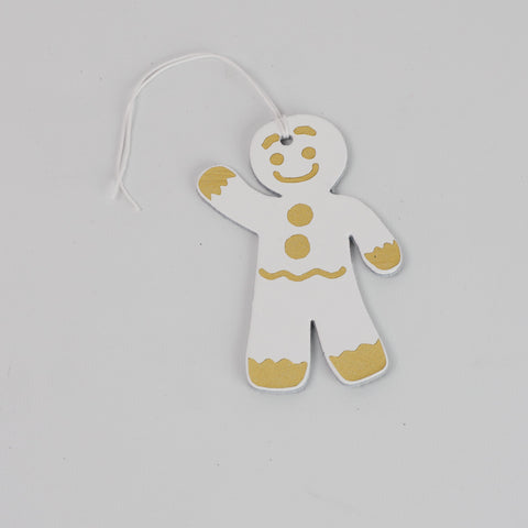 Leather Christmas Gingerbread Man Decoration