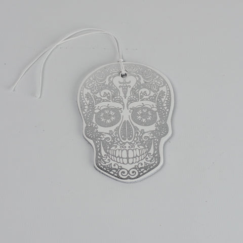 Leather Christmas Skull Decoration