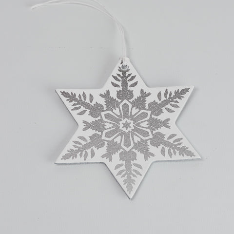 Leather Christmas Snowflake Decoration