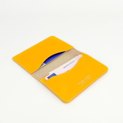 Yellow Leather Card Holder - Chroma