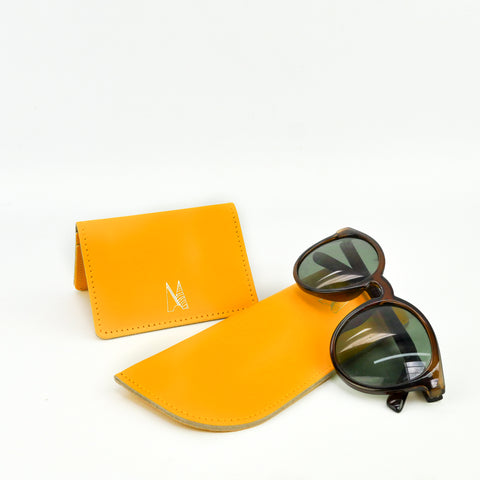 Yellow Leather Card Holder - Chroma