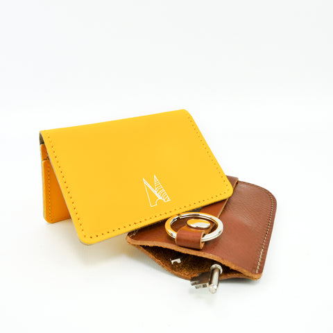 Yellow Leather Card Holder - Chroma