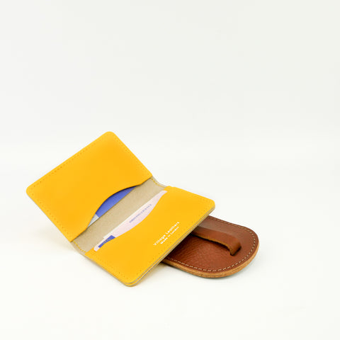 Yellow Leather Card Holder - Chroma