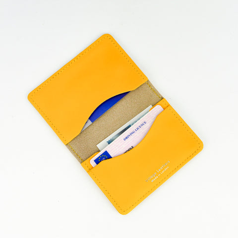 Yellow Leather Card Holder - Chroma