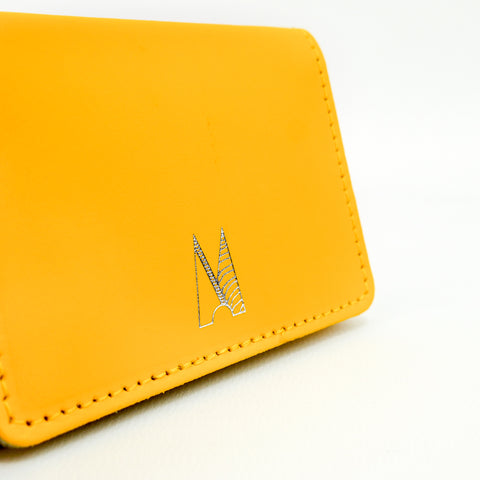 Yellow Leather Card Holder - Chroma