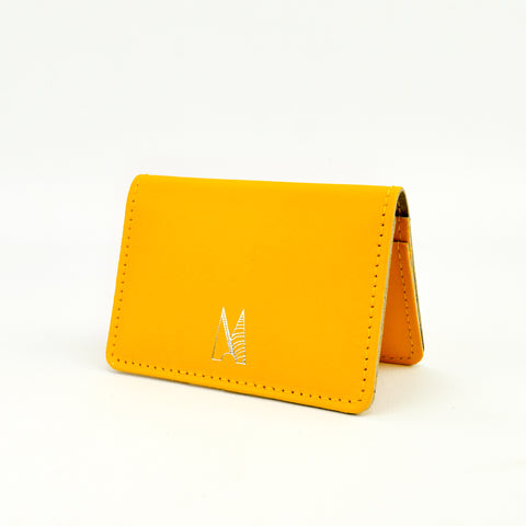 Yellow Leather Card Holder - Chroma